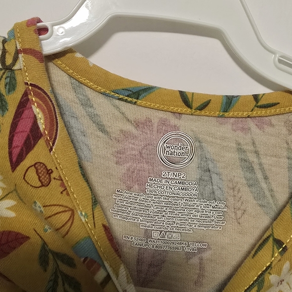 Toddler Girl 2T Fall Dress Mustard Yellow/ Pants - Picture 11 of 13